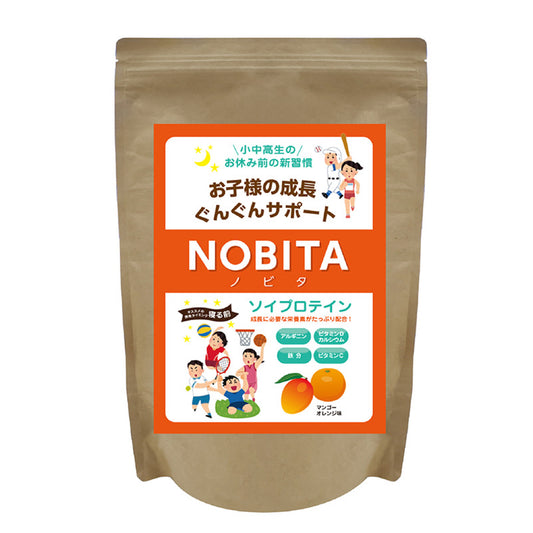 NOBITAソイプロテイン - マンゴーオレンジ味 600g